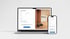 Laptop und Smartphone zeigen ein Online-Kontaktformular für eine Physiotherapie-Praxis auf weißem Hintergrund.