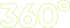 Neongrüne Umrisslinie der Zahl 360 mit Grad-Symbol auf schwarzem Hintergrund.