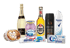 Verschiedene Produkte: Freixenet Sekt, Landliebe Joghurt, Beck's Gold Bier, Axe Deodorant, Rexona Deodorant, Cremissimo Eis, Odol-med3 Zahnpasta, Extra Kaugummi.