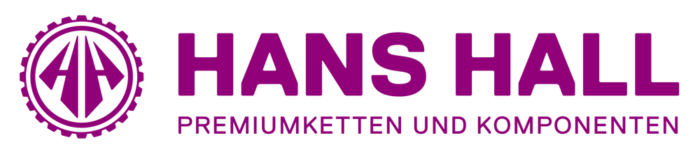 Logo: HANS HALL, PREMIUMKETTEN UND KOMPONENTEN.