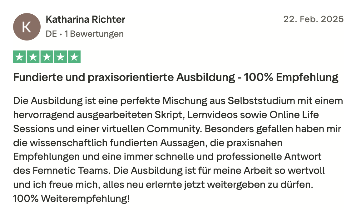Bewertung Katharina Richter
