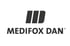 MEDIFOX DAN Logo: Ein stilisiertes „M“ über dem Schriftzug „MEDIFOX DAN®“ in Dunkelgrau auf weißem Hintergrund.