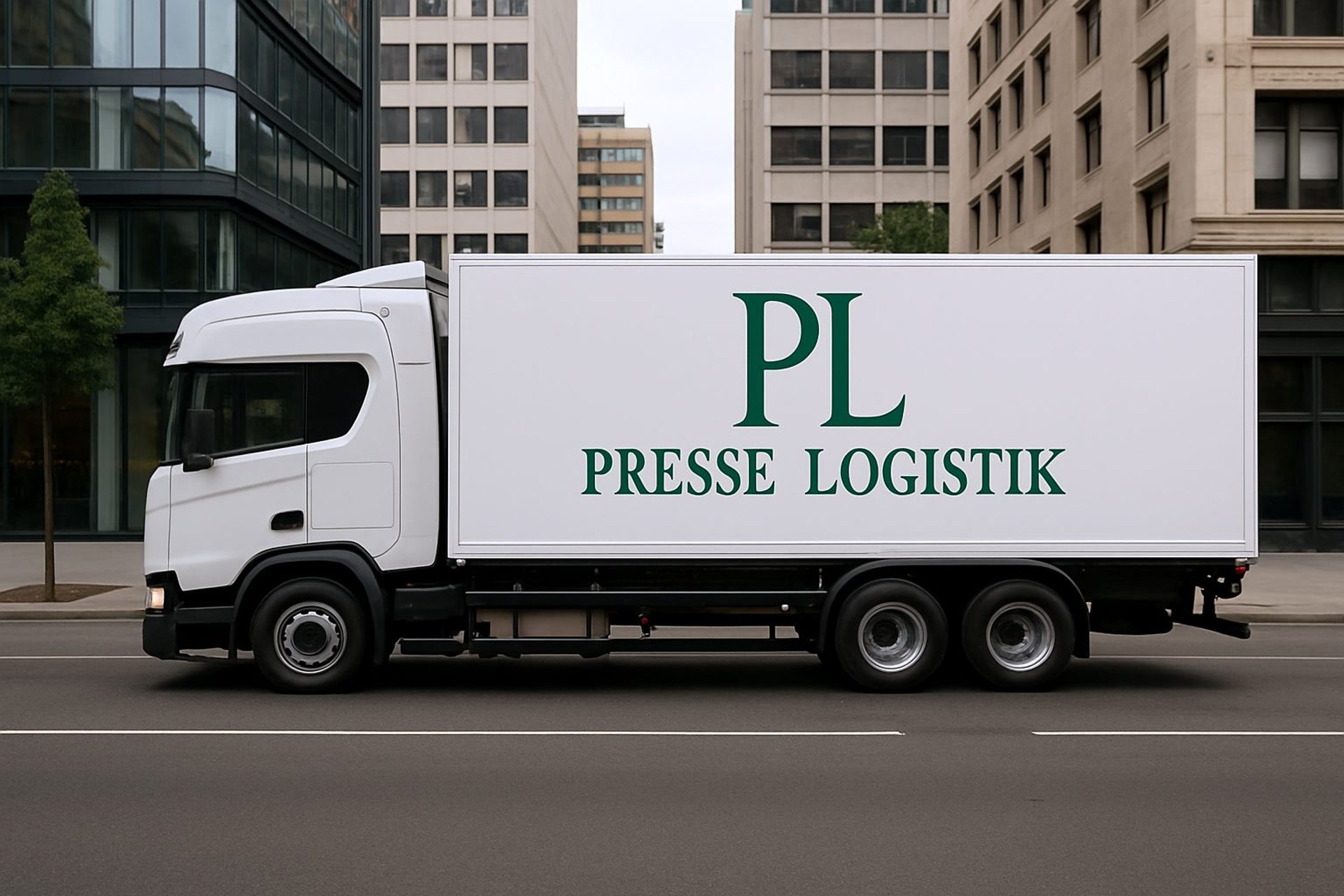 Lkw der Presse Logistik auf der Straße