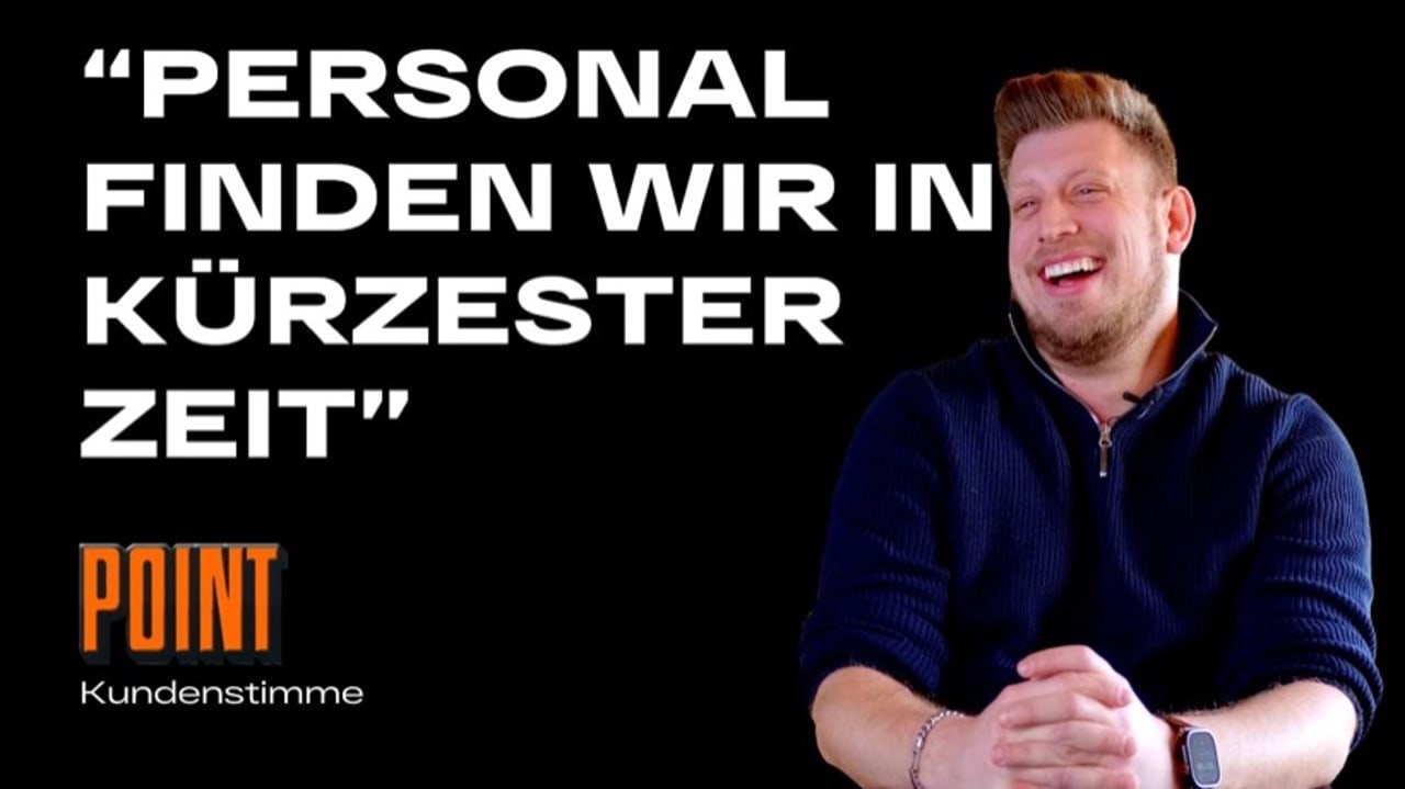 Manuel Felscher von POINT Gebäudereinigung im Kundenstimmen-Video