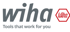 Wiha Logo mit dem Text "Tools that work for you" und einem roten Sechseck-Symbol.