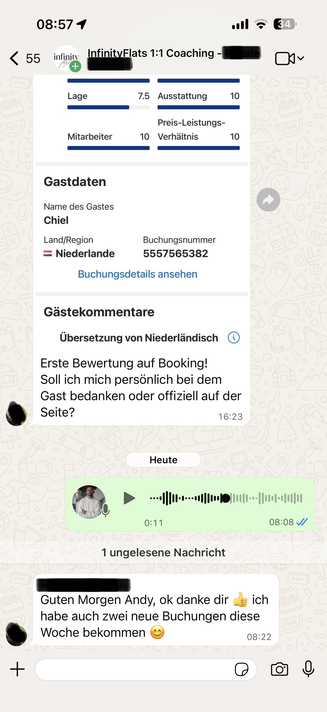 Top-Bewertung auf Booking – 10/10 Ausstattung