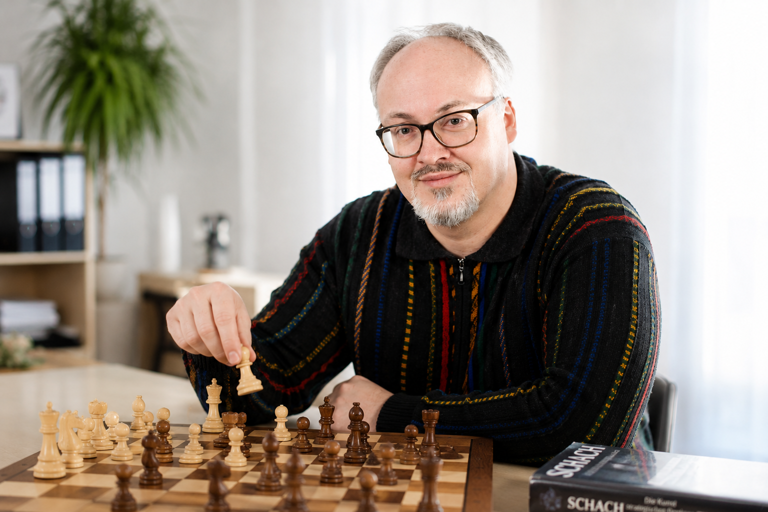 Dr. Mario Ziegler am Schachbrett