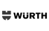 Würth Logo: Schwarzer Schriftzug "WÜRTH" neben einem stilisierten Wappen.