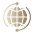 Globus-Symbol mit zwei geschwungenen Linien, die ihn umkreisen.