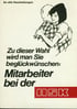 Schwarz-Weiß-Zeichnung eines Paares, das sich umarmt, mit Text: "An alle Haushaltungen. Zu dieser Wahl wird man Sie beglückwünschen: Mitarbeiter bei der ASK."