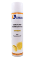 Schrass Geruchsvernichter Citrus Sprühdose mit Spezialventil und Zitronen-Abbildung auf weißem Hintergrund.