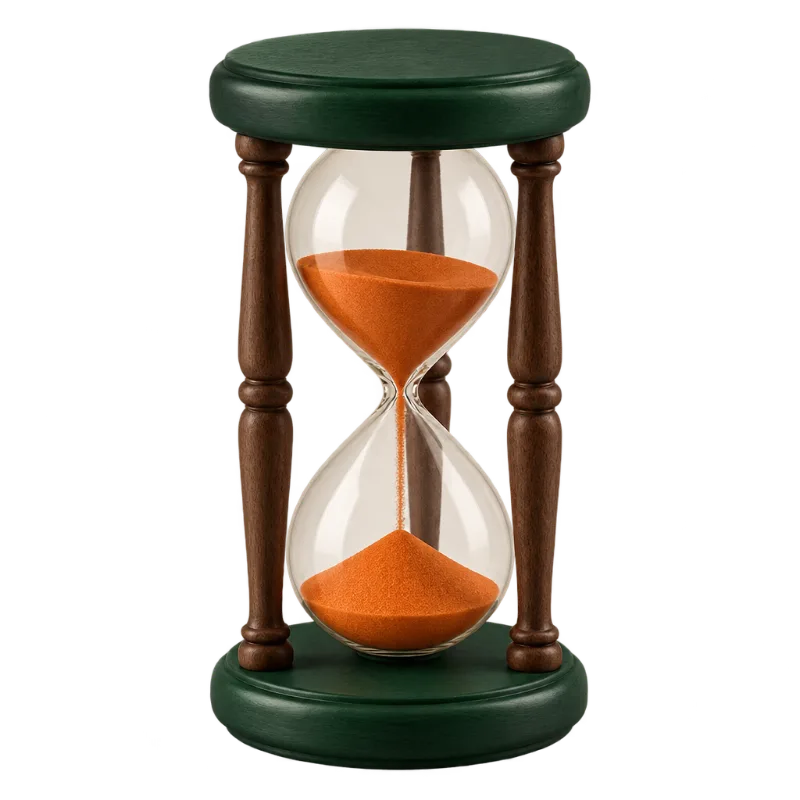 Eine 3-Minuten-Sanduhr.