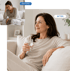Woman after rapamycin therapy, relaxed and smiling.