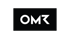 Weißes OMR-Logo auf schwarzem Rechteck, umgeben von dunklem Grün.