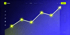 Ein animiertes Liniendiagramm auf blauem Hintergrund zeigt einen ansteigenden Trend mit leuchtend gelben Datenpunkten.