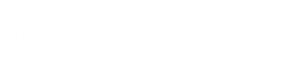 Logo mit ineinander verschlungenen weißen Ks in einem Kreis und dem Schriftzug KLINGENBERG.