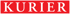 Das Logo der Zeitung KURIER zeigt weiße Serifenschrift auf einem roten, rechteckigen Hintergrund.