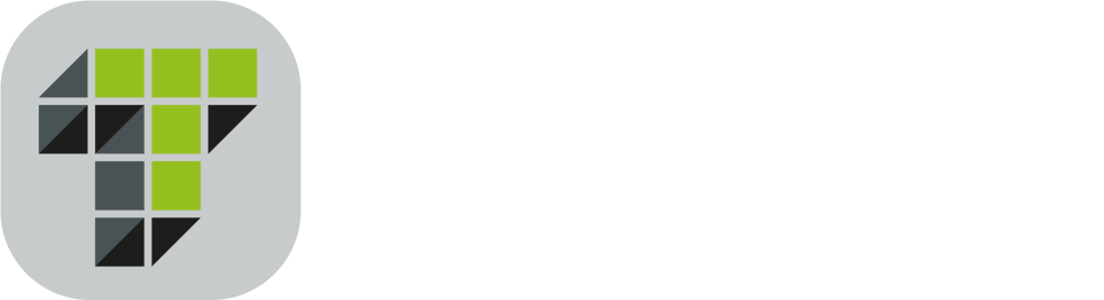 Trionos Energieberatung Logo mit grünem T-Symbol auf grauem Kreis