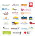 Logos von Pflegeeinrichtungen und Organisationen wie Sonnenkamp, RENAFAN, ASB, Caritas, Bethel, und Deutsches Rotes Kreuz.