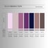 Farbpalette für „Ylva Production Neurobranding“ mit Hex-Codes, RGB- und CMYK-Werten.