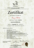 Zertifikat für Ronja Bühler von Serena Lorenz für die Ausbildung SANANIMAL mit der Gesamtnote 2, ausgestellt im Mai 2016 - Dez. 2016.