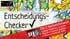 Farbenfrohe, abstrakte Zeichnung mit Text "Entscheidungs-Checker", "motivation-art.de" und Vorteilen.