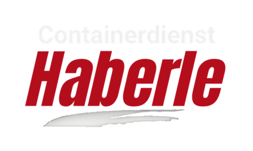Der Text „Fahrzeughandel Haberle“ in Weiß und Rot auf grünem Hintergrund, mit einem weißen Strich darunter.