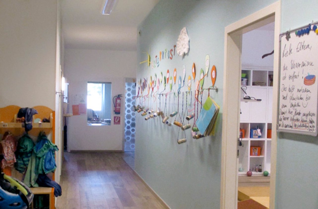 Flur und Garderobe der Kita Siebachwichtel