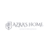 Azra's Home Logo: Eine Rose in einem Schild, daneben der Schriftzug "AZRA'S HOME" und "GESTALTE DEIN ZUHAUSE".