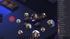 Virtual meeting room with 9 video feeds around a table, a sofa, and a sidebar with "Writing Camp" menu.