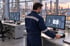 RFID employee badge in a control room in chemical production