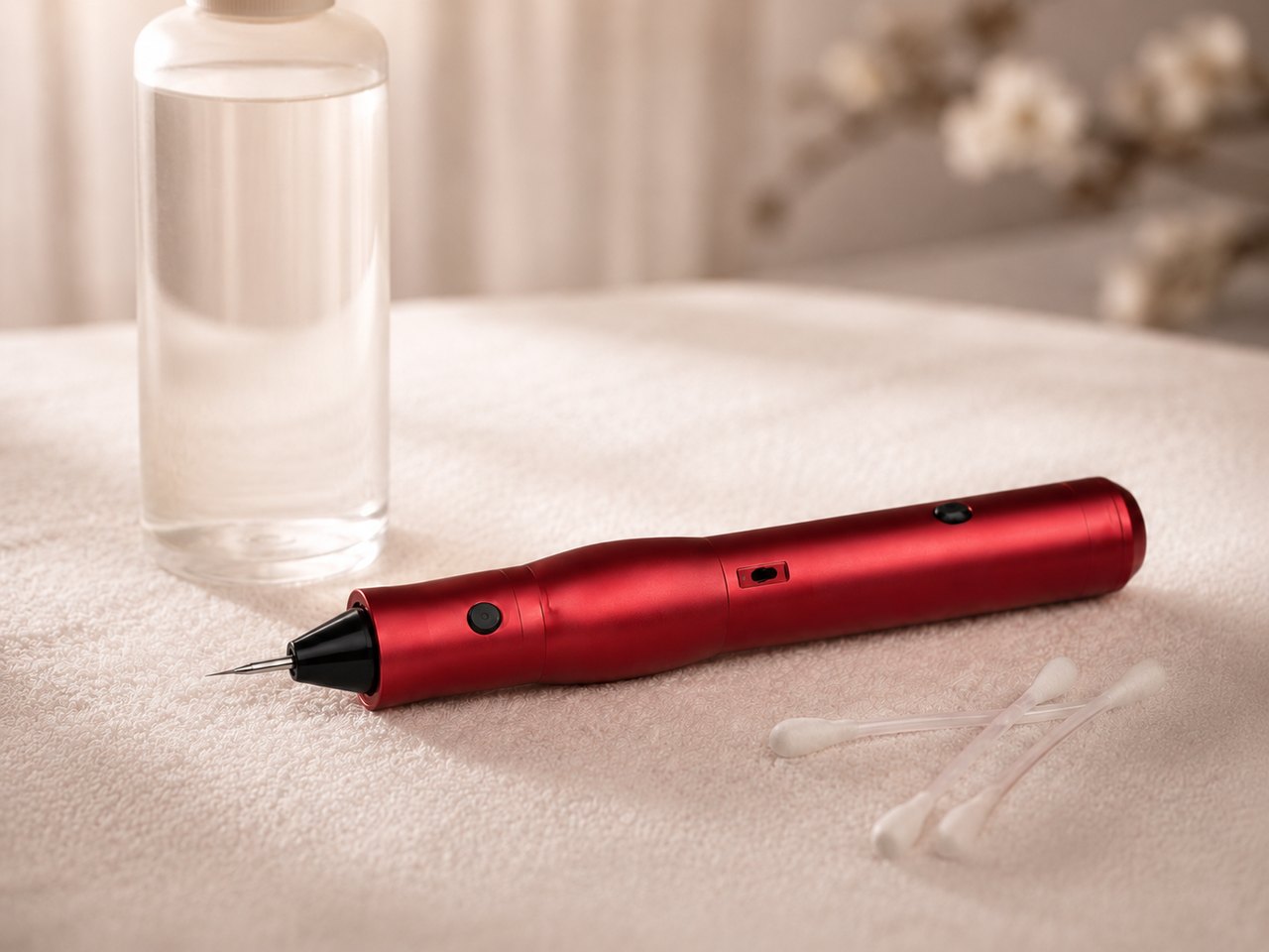 Plasma Pen und hygienisch vorbereiteter Arbeitsplatz im SWON Studio in Pforzheim