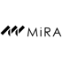 Schwarzes Logo "MiRA" mit drei stilisierten, diagonalen schwarzen Linien vor dem Text auf grünem Hintergrund.