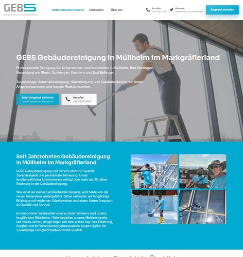 Webseite von GEBS