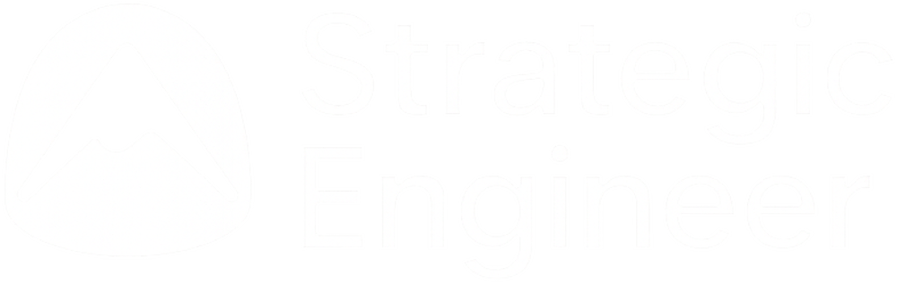 Strategic Engineer Logo in weiß – Tim Schmaddebeck