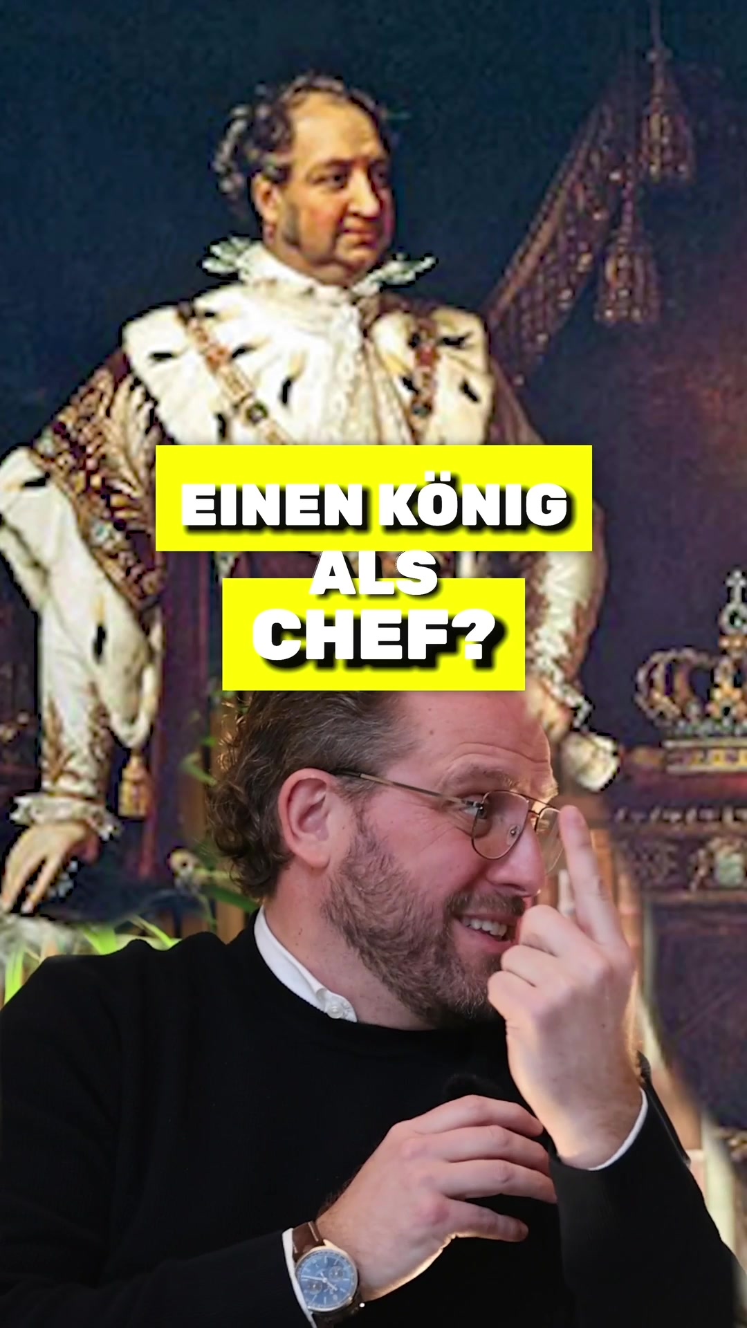 Standbild aus dem Video mit König Maximilian I. und Mr.Karriere