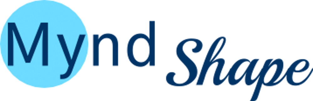 Das Mynd Shape-Logo zeigt den Text "Mynd" in einem hellblauen Kreis und "Shape" daneben.
