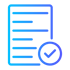 Icon einer Checkliste, symbolisiert Texte, die Interesse wecken und Vertrauen schaffen