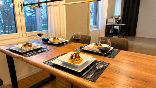 Schlafzimmer der Ferienwohnung Offenbach