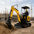 MKG 16 Minibagger im Einsatz auf der Baustelle