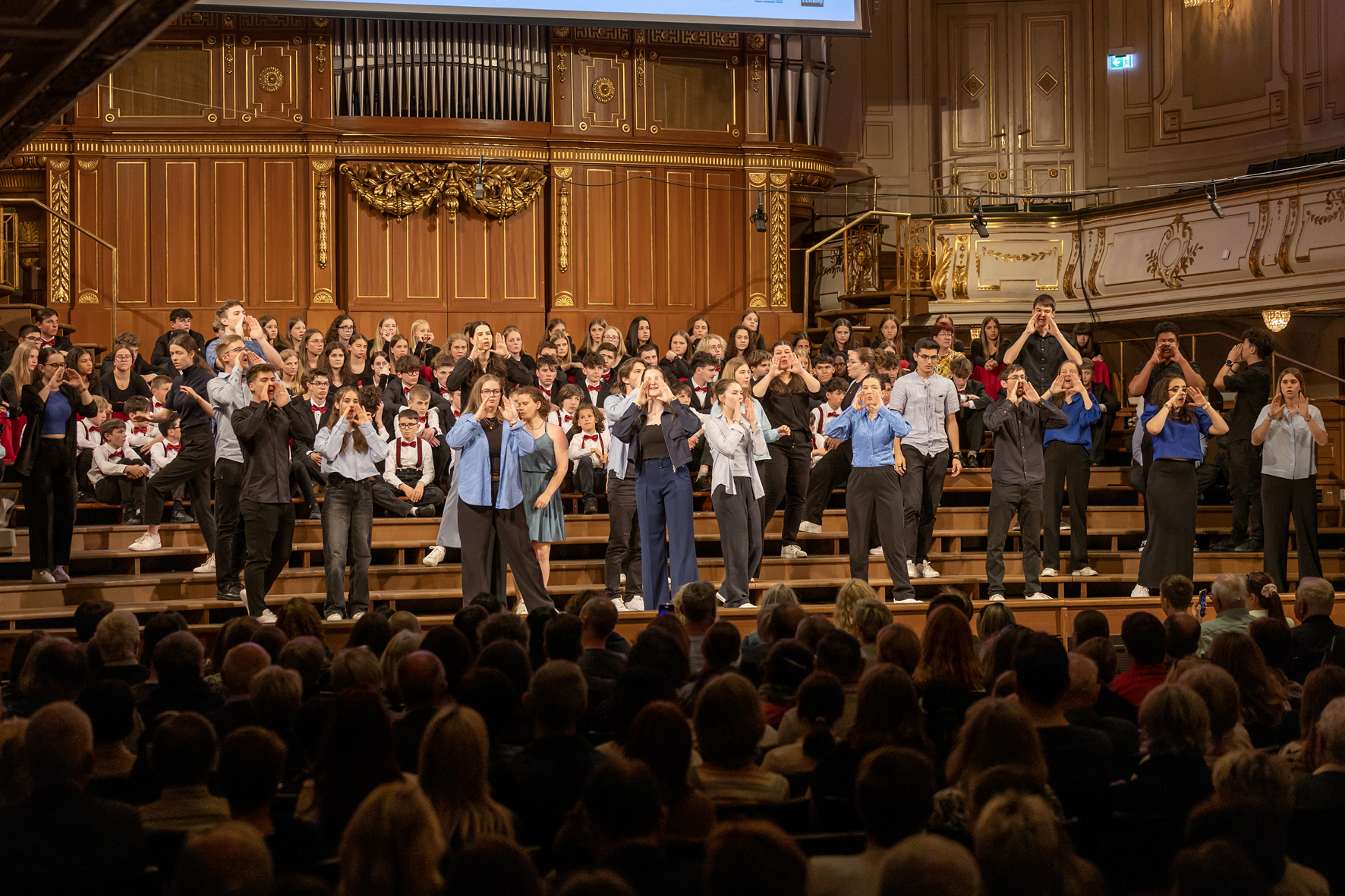 Jugendchor Da Capo al Fine at the opening concert in the Stefaniensaal, Voices of Spirit 2025, Graz
