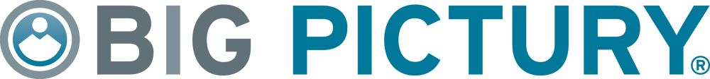Logo mit einem stilisierten Personensymbol und dem Text "BIG PICTURE".