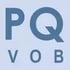 Sehtesttafel mit den Buchstaben PQ und darunter VOB.