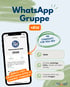 WhatsApp Gruppe NRW: Ein Smartphone zeigt eine FitRef-Gruppe mit über 1000 Mitgliedern und Infos zum Referendariat.