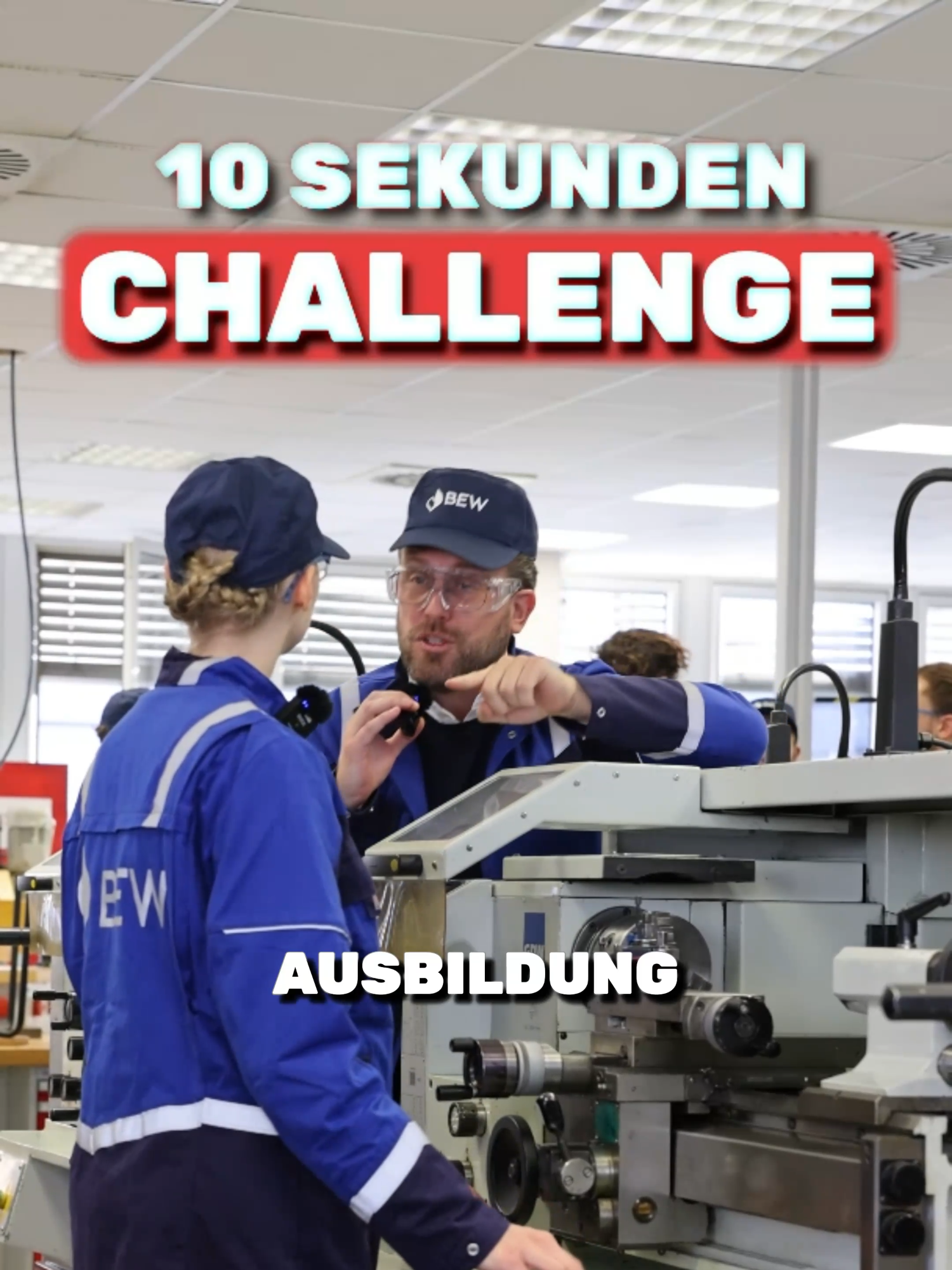Standbild aus dem Video zur 10-Sekunden-Challenge bei der BEW