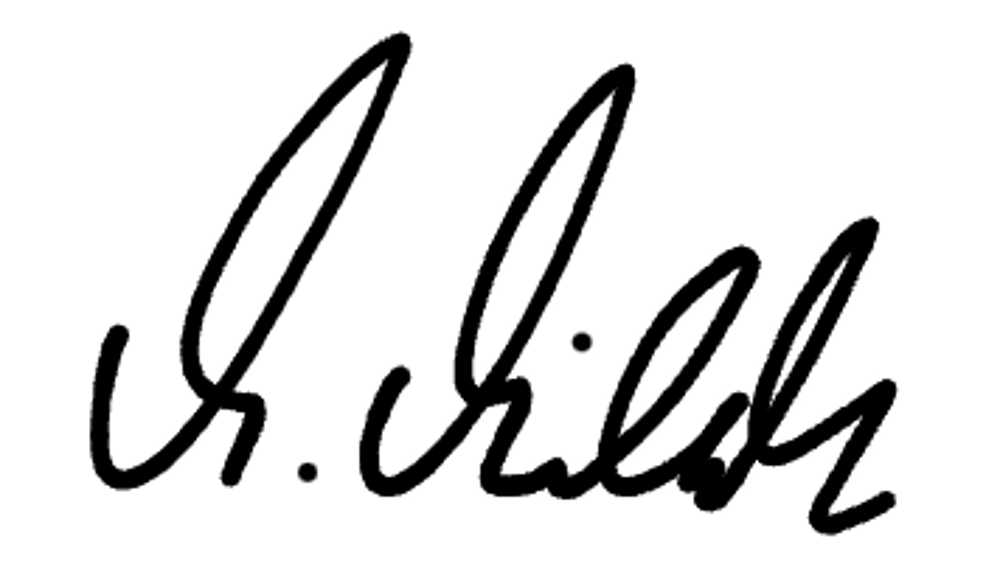 Schwarze, handschriftliche Unterschrift auf weißem Hintergrund.