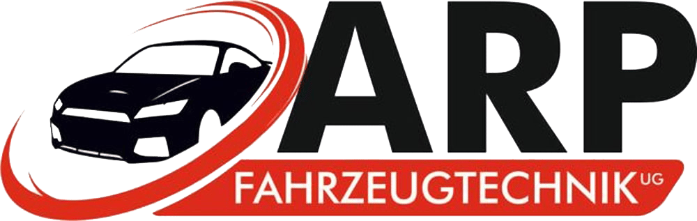 Logo ARP Fahrzeugtechnik UG mit schwarzem Auto und rotem Schwung in Kettig & Koblenz