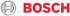 Rotes Bosch-Logo mit silbernem, kreisförmigem Emblem links, das ein stilisiertes "H" darstellt.