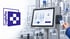 LogOnPlus by obion logo next to an industrial monitor displaying a login screen and an RFID card reader at a filling line.