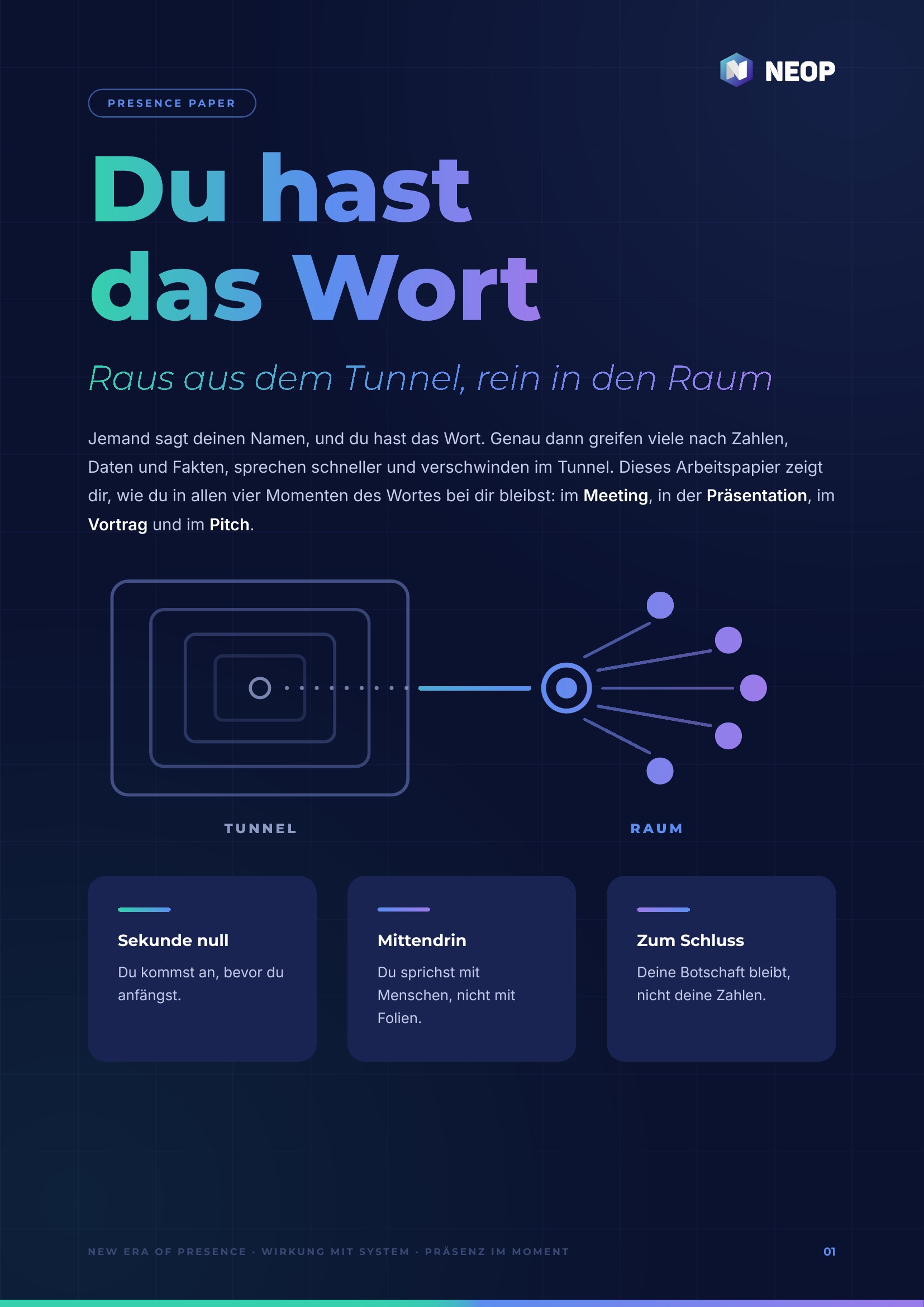 Titelseite Presence Paper: Du hast das Wort